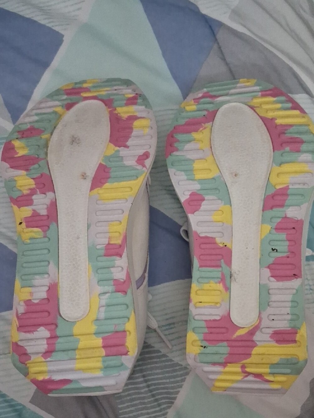 Allbirds Cream Casual Sneakers with Pink & Mint Accents - Picture 4 of 6
